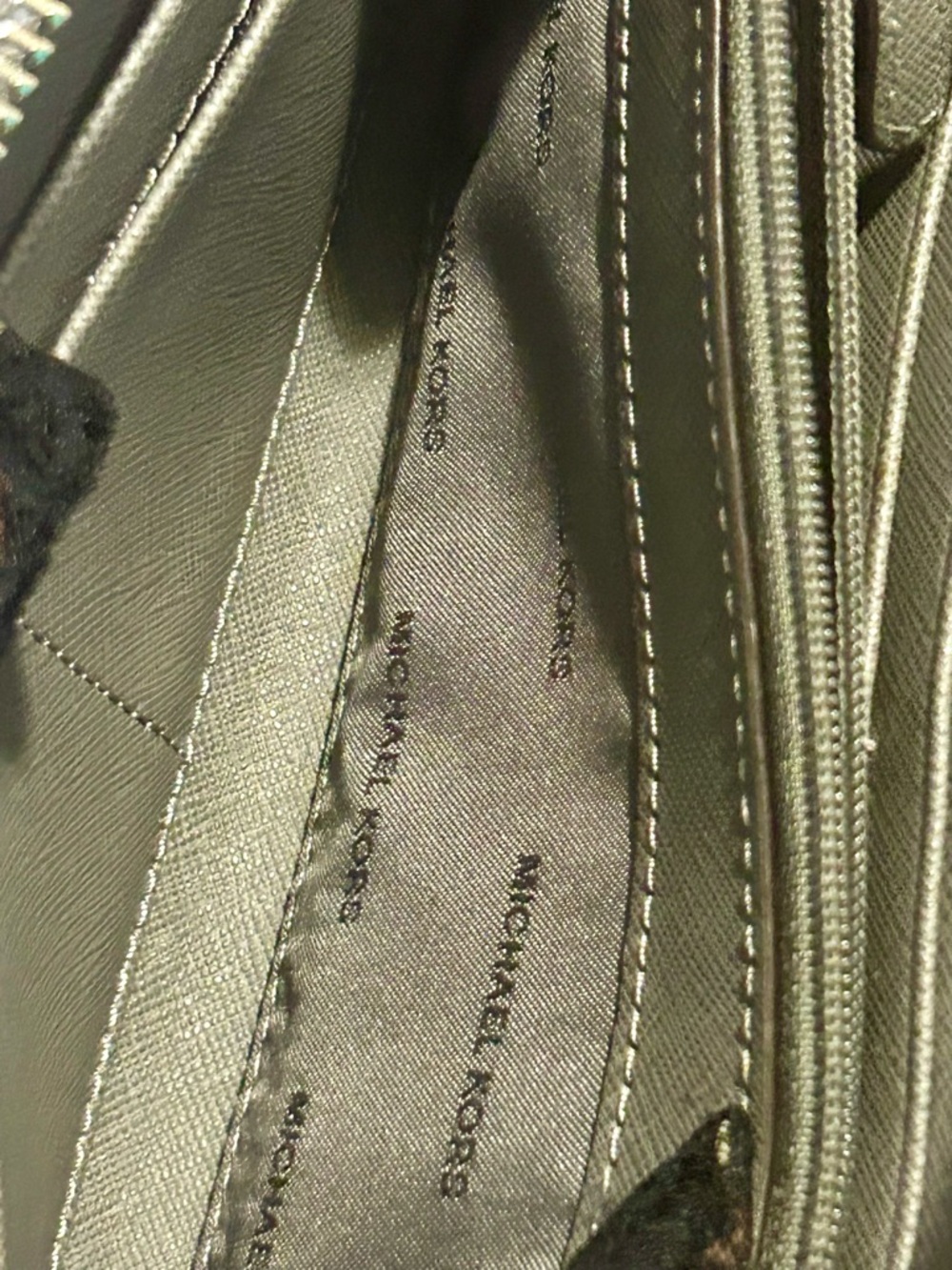 MICHAEL KORS Jet Set Large Multifunction Wallet Charcoal Gray Saffiano Leather - Picture 8 of 9